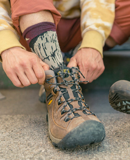 Keen Men's Targhee II Mid Waterproof Hiking Boots Black Olive/Yellow