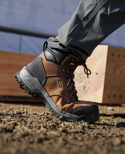 Keen Men's Evanston 6" Insulated Waterproof Boot (Carbon Toe) Bison/Black
